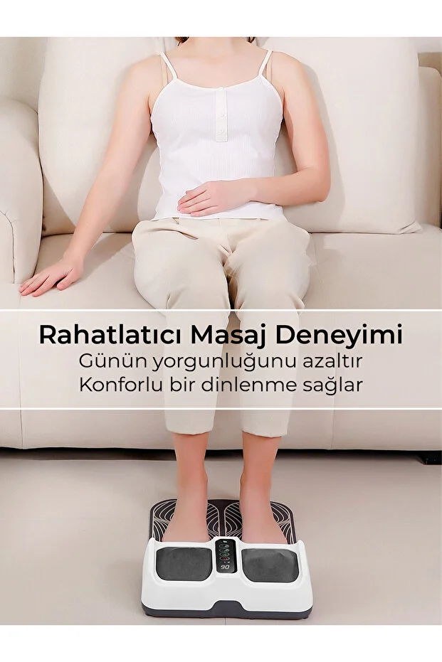 Relax EMS Teknolojili Isıtmalı Ayak Masaj Aleti – Çok Fonksiyonlu, Dijital Ekranlı